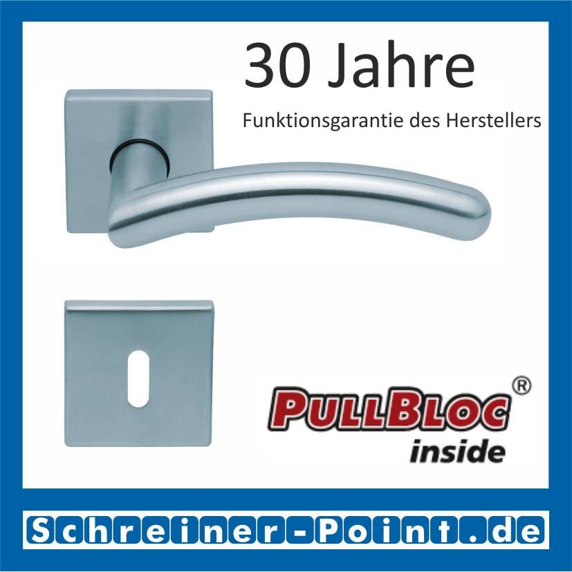 Scoop Prima quadrat PullBloc Quadratrosettengarnitur, Rosette Edelstahl matt